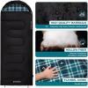 imageKingCamp Sleeping Bag for Adults Cold Weather ampamp Warm XL Big and Tall Flannel Sleeping Bags with Compression Sack Portable Waterproof Essentials Gear Accessories for Outdoor Camping90 x 35  845F BLACK