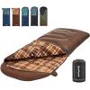 imageKingCamp Sleeping Bag for Adults Cold Weather ampamp Warm XL Big and Tall Flannel Sleeping Bags with Compression Sack Portable Waterproof Essentials Gear Accessories for Outdoor Camping90 x 35  539F COFFEE