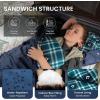 imageKingCamp Sleeping Bag for Adults Cold Weather ampamp Warm XL Big and Tall Flannel Sleeping Bags with Compression Sack Portable Waterproof Essentials Gear Accessories for Outdoor Camping90 x 35  539F NAVY