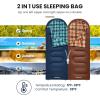 imageKingCamp Sleeping Bag for Adults Cold Weather ampamp Warm XL Big and Tall Flannel Sleeping Bags with Compression Sack Portable Waterproof Essentials Gear Accessories for Outdoor Camping90 x 35  539F NAVY