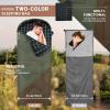 imageKingCamp Sleeping Bag for Adults Cold Weather ampamp Warm XL Big and Tall Flannel Sleeping Bags with Compression Sack Portable Waterproof Essentials Gear Accessories for Outdoor Camping90 x 35  845F BEANGREENBROWN