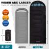 imageKingCamp Sleeping Bag for Adults Cold Weather ampamp Warm XL Big and Tall Flannel Sleeping Bags with Compression Sack Portable Waterproof Essentials Gear Accessories for Outdoor Camping90 x 35  845F BLACK