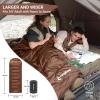 imageKingCamp Sleeping Bag for Adults Cold Weather ampamp Warm XL Big and Tall Flannel Sleeping Bags with Compression Sack Portable Waterproof Essentials Gear Accessories for Outdoor Camping90 x 35  539F COFFEE