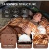 imageKingCamp Sleeping Bag for Adults Cold Weather ampamp Warm XL Big and Tall Flannel Sleeping Bags with Compression Sack Portable Waterproof Essentials Gear Accessories for Outdoor Camping90 x 35  539F COFFEE
