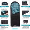 imageKingCamp Sleeping Bag for Adults Cold Weather ampamp Warm XL Big and Tall Flannel Sleeping Bags with Compression Sack Portable Waterproof Essentials Gear Accessories for Outdoor Camping90 x 35  539F BLACK