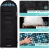 imageKingCamp Sleeping Bag for Adults Cold Weather ampamp Warm XL Big and Tall Flannel Sleeping Bags with Compression Sack Portable Waterproof Essentials Gear Accessories for Outdoor Camping90 x 35  539F BLACK