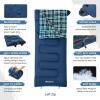 imageKingCamp Sleeping Bag for Adults Cold Weather ampamp Warm XL Big and Tall Flannel Sleeping Bags with Compression Sack Portable Waterproof Essentials Gear Accessories for Outdoor Camping75 x 33  539F NAVY