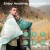 imageKingCamp Ultralight Camping Blanket Packable Down Alternative Puffy Printed Wearable Blanket with Snap Buttons ampamp Corner Loops Weatherproof Quilt for Outdoor Travel Stadium 79quotL x 57quotW STARRYSKYGreen