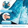 imageKingCamp Ultralight Camping Blanket Packable Down Alternative Puffy Printed Wearable Blanket with Snap Buttons ampamp Corner Loops Weatherproof Quilt for Outdoor Travel Stadium 79quotL x 57quotW STARRYSKYSeawave