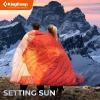 imageKingCamp Ultralight Camping Blanket Packable Down Alternative Puffy Printed Wearable Blanket with Snap Buttons ampamp Corner Loops Weatherproof Quilt for Outdoor Travel Stadium 79quotL x 57quotW STARRYSKYOrange