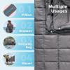 imageKingCamp Ultralight Camping Blanket Packable Down Alternative Puffy Printed Wearable Blanket with Snap Buttons ampamp Corner Loops Weatherproof Quilt for Outdoor Travel Stadium 79quotL x 57quotW STARRYSKYZ  Gray
