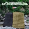 imageKingCamp Ultralight Camping Blanket Packable Down Alternative Puffy Printed Wearable Blanket with Snap Buttons ampamp Corner Loops Weatherproof Quilt for Outdoor Travel Stadium 79quotL x 57quotW STARRYSKYZ  Black
