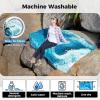 imageKingCamp Ultralight Camping Blanket Packable Down Alternative Puffy Printed Wearable Blanket with Snap Buttons ampamp Corner Loops Weatherproof Quilt for Outdoor Travel Stadium 79quotL x 57quotW STARRYSKYSeawave
