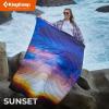 imageKingCamp Ultralight Camping Blanket Packable Down Alternative Puffy Printed Wearable Blanket with Snap Buttons ampamp Corner Loops Weatherproof Quilt for Outdoor Travel Stadium 79quotL x 57quotW STARRYSKYSunrise