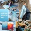 imageKingCamp Ultralight Camping Blanket Packable Down Alternative Puffy Printed Wearable Blanket with Snap Buttons ampamp Corner Loops Weatherproof Quilt for Outdoor Travel Stadium 79quotL x 57quotW STARRYSKYCyan