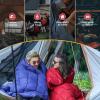 imageKingCamp Ultralight Camping Blanket Packable Down Alternative Puffy Printed Wearable Blanket with Snap Buttons ampamp Corner Loops Weatherproof Quilt for Outdoor Travel Stadium 79quotL x 57quotW STARRYSKYZ  Wine