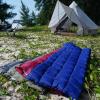 imageKingCamp Ultralight Camping Blanket Packable Down Alternative Puffy Printed Wearable Blanket with Snap Buttons ampamp Corner Loops Weatherproof Quilt for Outdoor Travel Stadium 79quotL x 57quotW STARRYSKYZ  Crimson