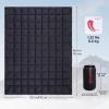 imageKingCamp Ultralight Camping Blanket Packable Down Alternative Puffy Printed Wearable Blanket with Snap Buttons ampamp Corner Loops Weatherproof Quilt for Outdoor Travel Stadium 79quotL x 57quotW STARRYSKYZ  Black