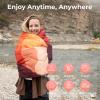 imageKingCamp Ultralight Camping Blanket Packable Down Alternative Puffy Printed Wearable Blanket with Snap Buttons ampamp Corner Loops Weatherproof Quilt for Outdoor Travel Stadium 79quotL x 57quotW STARRYSKYOrange