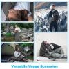 imageKingCamp Ultralight Camping Blanket Packable Down Alternative Puffy Printed Wearable Blanket with Snap Buttons ampamp Corner Loops Weatherproof Quilt for Outdoor Travel Stadium 79quotL x 57quotW STARRYSKYZ  Gray