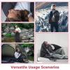 imageKingCamp Ultralight Camping Blanket Packable Down Alternative Puffy Printed Wearable Blanket with Snap Buttons ampamp Corner Loops Weatherproof Quilt for Outdoor Travel Stadium 79quotL x 57quotW STARRYSKYZ  Black