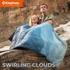 imageKingCamp Ultralight Camping Blanket Packable Down Alternative Puffy Printed Wearable Blanket with Snap Buttons ampamp Corner Loops Weatherproof Quilt for Outdoor Travel Stadium 79quotL x 57quotW STARRYSKYCyan
