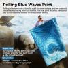 imageKingCamp Ultralight Camping Blanket Packable Down Alternative Puffy Printed Wearable Blanket with Snap Buttons ampamp Corner Loops Weatherproof Quilt for Outdoor Travel Stadium 79quotL x 57quotW STARRYSKYSeawave