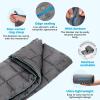 imageKingCamp Ultralight Camping Blanket Packable Down Alternative Puffy Printed Wearable Blanket with Snap Buttons ampamp Corner Loops Weatherproof Quilt for Outdoor Travel Stadium 79quotL x 57quotW STARRYSKYZ  Gray