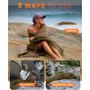 imageKingCamp Ultralight Camping Blanket Packable Down Alternative Puffy Wearable Blankets Weatherproof Warm Package Quilt with Snap Buttons ampamp Corner Loops for Outdoor Travel Stadium 69quotL x 53quotW BLACKGrid Green