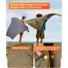 imageKingCamp Ultralight Camping Blanket Packable Down Alternative Puffy Wearable Blankets Weatherproof Warm Package Quilt with Snap Buttons ampamp Corner Loops for Outdoor Travel Stadium 69quotL x 53quotW BLACKGrid Green