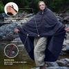 imageKingCamp Ultralight Camping Blanket Packable Down Alternative Puffy Wearable Blankets Weatherproof Warm Package Quilt with Snap Buttons ampamp Corner Loops for Outdoor Travel Stadium 69quotL x 53quotW BLACKContour Black