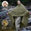 imageKingCamp Ultralight Camping Blanket Packable Down Alternative Puffy Wearable Blankets Weatherproof Warm Package Quilt with Snap Buttons ampamp Corner Loops for Outdoor Travel Stadium 69quotL x 53quotW BLACKContour Green