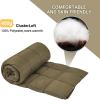 imageKingCamp Ultralight Camping Blanket Packable Down Alternative Puffy Wearable Blankets Weatherproof Warm Package Quilt with Snap Buttons ampamp Corner Loops for Outdoor Travel Stadium 69quotL x 53quotW BLACKGrid Green