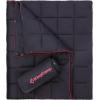 imageKingCamp Ultralight Camping Blanket Packable Down Alternative Puffy Wearable Blankets Weatherproof Warm Package Quilt with Snap Buttons ampamp Corner Loops for Outdoor Travel Stadium 69quotL x 53quotW BLACKGrid Black