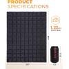 imageKingCamp Ultralight Camping Blanket Packable Down Alternative Puffy Wearable Blankets Weatherproof Warm Package Quilt with Snap Buttons ampamp Corner Loops for Outdoor Travel Stadium 69quotL x 53quotW BLACKGrid Black