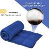 imageKingCamp Ultralight Camping Blanket Packable Down Alternative Puffy Wearable Blankets Weatherproof Warm Package Quilt with Snap Buttons ampamp Corner Loops for Outdoor Travel Stadium 69quotL x 53quotW BLACKGrid Navy