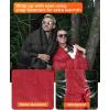 imageKingCamp Ultralight Camping Blanket Packable Down Alternative Puffy Wearable Blankets Weatherproof Warm Package Quilt with Snap Buttons ampamp Corner Loops for Outdoor Travel Stadium 69quotL x 53quotW BLACKGrid Wine