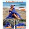 imageKingCamp Ultralight Camping Blanket Packable Down Alternative Puffy Wearable Blankets Weatherproof Warm Package Quilt with Snap Buttons ampamp Corner Loops for Outdoor Travel Stadium 69quotL x 53quotW BLACKGrid Navy