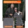 imageKingCamp Ultralight Camping Blanket Packable Down Alternative Puffy Wearable Blankets Weatherproof Warm Package Quilt with Snap Buttons ampamp Corner Loops for Outdoor Travel Stadium 69quotL x 53quotW BLACKGrid Grey