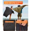 imageKingCamp Ultralight Camping Blanket Packable Down Alternative Puffy Wearable Blankets Weatherproof Warm Package Quilt with Snap Buttons ampamp Corner Loops for Outdoor Travel Stadium 69quotL x 53quotW BLACKGrid Black