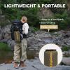 imageKingCamp Ultralight Camping Blanket Packable Down Alternative Puffy Wearable Blankets Weatherproof Warm Package Quilt with Snap Buttons ampamp Corner Loops for Outdoor Travel Stadium 69quotL x 53quotW BLACKContour Green