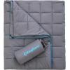 imageKingCamp Ultralight Camping Blanket Packable Down Alternative Puffy Wearable Blankets Weatherproof Warm Package Quilt with Snap Buttons ampamp Corner Loops for Outdoor Travel Stadium 69quotL x 53quotW BLACKGrid Grey