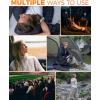 imageKingCamp Ultralight Camping Blanket Packable Down Alternative Puffy Wearable Blankets Weatherproof Warm Package Quilt with Snap Buttons ampamp Corner Loops for Outdoor Travel Stadium 69quotL x 53quotW BLACKGrid Black