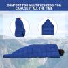 imageKingCamp Ultralight Camping Blanket Packable Down Alternative Puffy Wearable Blankets Weatherproof Warm Package Quilt with Snap Buttons ampamp Corner Loops for Outdoor Travel Stadium 69quotL x 53quotW BLACKGrid Navy
