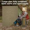 imageKingCamp Ultralight Camping Blanket Packable Down Alternative Puffy Wearable Blankets Weatherproof Warm Package Quilt with Snap Buttons ampamp Corner Loops for Outdoor Travel Stadium 69quotL x 53quotW BLACKContour Green