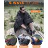 imageKingCamp Ultralight Camping Blanket Packable Down Alternative Puffy Wearable Blankets Weatherproof Warm Package Quilt with Snap Buttons ampamp Corner Loops for Outdoor Travel Stadium 69quotL x 53quotW BLACKGrid Black