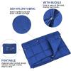 imageKingCamp Ultralight Camping Blanket Packable Down Alternative Puffy Wearable Blankets Weatherproof Warm Package Quilt with Snap Buttons ampamp Corner Loops for Outdoor Travel Stadium 69quotL x 53quotW BLACKGrid Navy