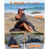 imageKingCamp Ultralight Camping Blanket Packable Down Alternative Puffy Wearable Blankets Weatherproof Warm Package Quilt with Snap Buttons ampamp Corner Loops for Outdoor Travel Stadium 69quotL x 53quotW BLACKGrid Black
