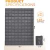 imageKingCamp Ultralight Camping Blanket Packable Down Alternative Puffy Wearable Blankets Weatherproof Warm Package Quilt with Snap Buttons ampamp Corner Loops for Outdoor Travel Stadium 69quotL x 53quotW BLACKGrid Grey