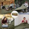 imageKingCamp Ultralight Camping Blanket Packable Down Alternative Puffy Wearable Blankets Weatherproof Warm Package Quilt with Snap Buttons ampamp Corner Loops for Outdoor Travel Stadium 69quotL x 53quotW BLACKContour Green